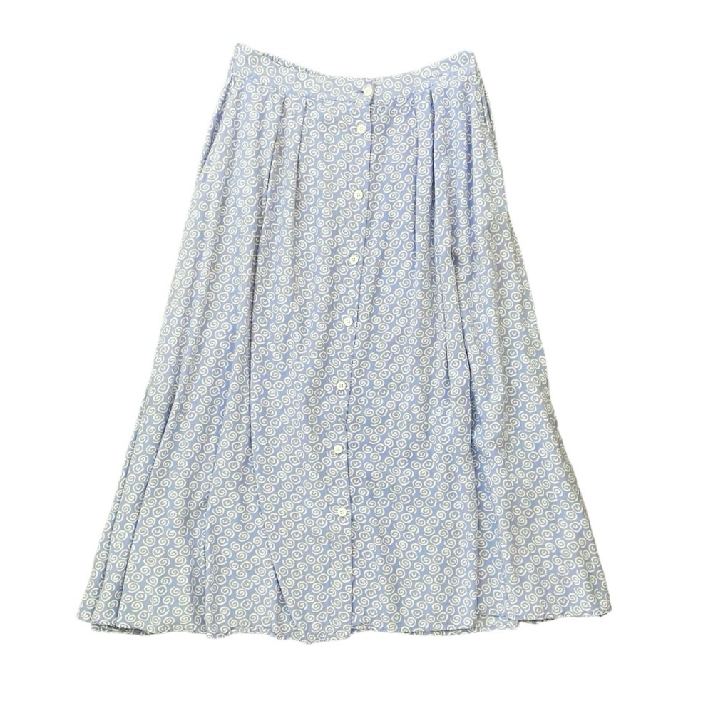 vintage 90s patterned maxi skirt w spiral pattern. size 28